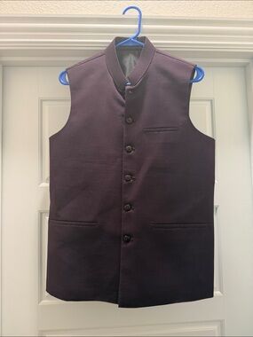 Junaid Jamshed Dark Purple Waistcoat